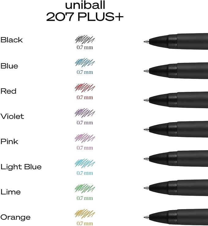 207PLUS+ Gel, 0.7MM, Black, OS Dozen