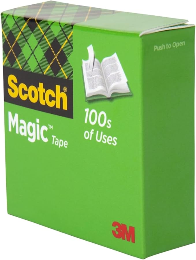 3M Scotch Magic Tape, 1 Roll, 1/2" x 1296