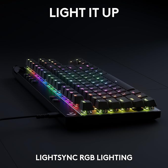 Logitech G PRO X TKL Rapid Tenkeyless Wired Gaming Keyboard with Magnetic Analog Switches, Rapid Trigger Mode, Adjustable Actuation, and Customizable RGB Lighting - Black