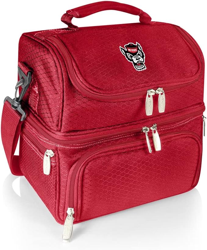 PICNIC TIME NCAA Nebraska Cornhuskers Pranzo Lunch Bag - Insulated Lunch Box with Picnic Set - Lunch Cooler Bag