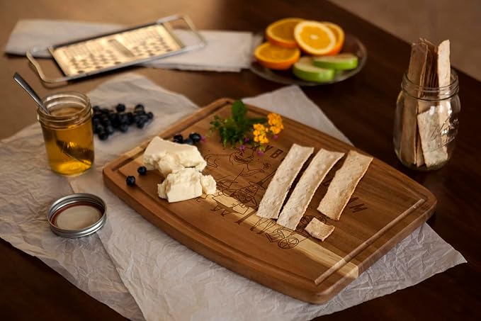 PICNIC TIME Disney Nightmare Before Christmas Ovale Acacia Cutting Board, Serving Board, Charcuterie Board, (Acacia Wood)