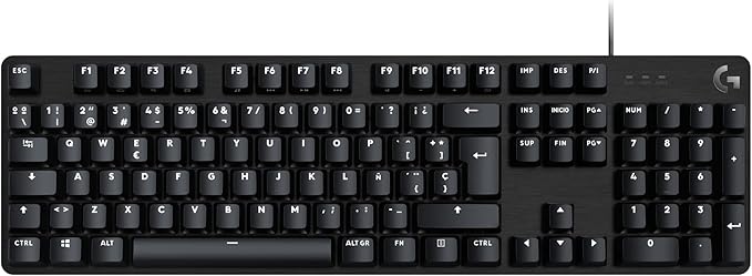 Logitech G413 SE Full-Size Mechanical Gaming Keyboard - Backlit Keyboard with Tactile Mechanical Switches, Anti-Ghosting, Compatible with Windows, macOS - Black Aluminum (Renewed)
