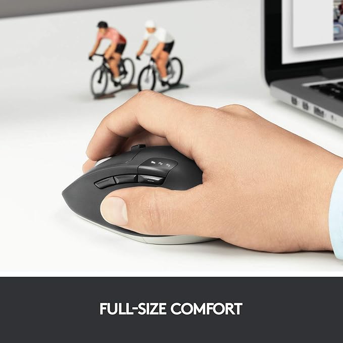 Logitech M720 Triathlon Bluetooth Wireless Optical Mouse with Unifying Receiver (Renewed)