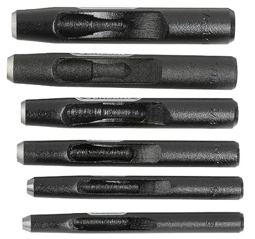 General Tools Hollow Steel Punch Set #1280ST, Set Of 6 - 3/16" To 1/2"