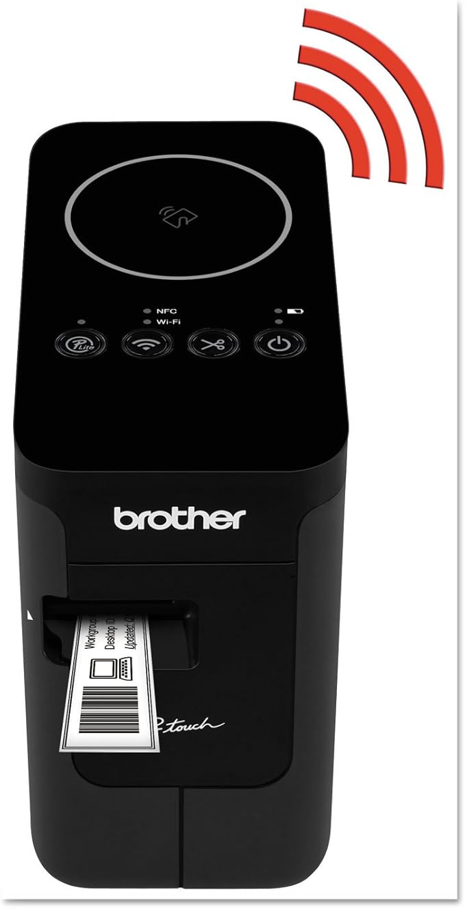 Brother Printer PTP750W Wireless Label Maker, 1.18, Black