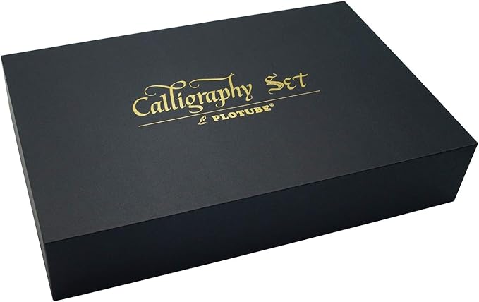 Calligraphy Pen Set – Includes Wooden Dip Pen, Antique Brass Holder, 11 Nibs, 7 Colors Ink Bottles and Beginner's Manual