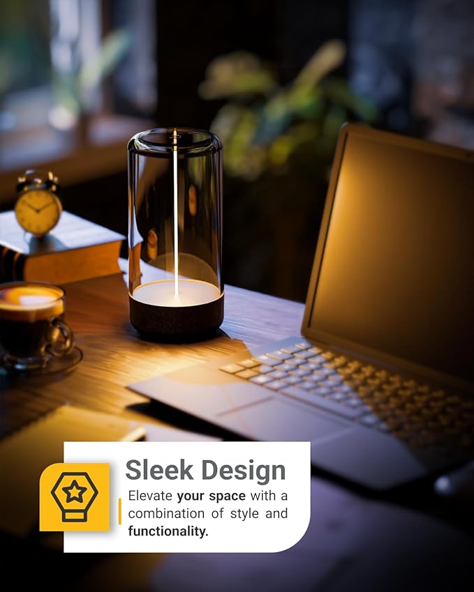 Sunco Magnetic Filament Light Rechargeable Table Lamps Minimalist Flexible LED Camping Lamp Dimmable Cordless 1W 55 LM 2700K Soft White 3-Step Dimming 10%-100% USB-C Rechargeable 2 Pack.