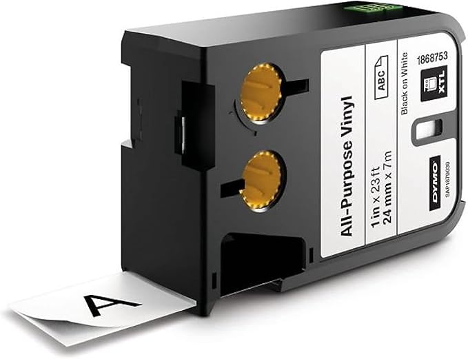 DYMO All-Purpose Labels for DYMO XTL Label Makers Black on White 1" 1 Roll (1868753)