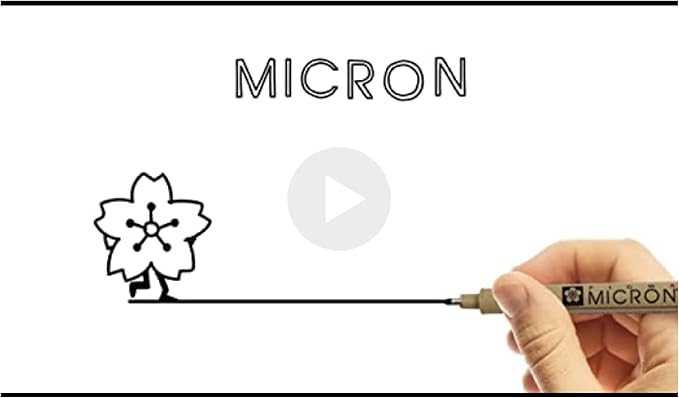 SAKURA Pigma Micron Fineliner Pens, 10 Tip Size, Archival Black Ink, 6 PK 50131
