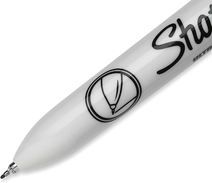 Sharpie Retractable Permanent Markers, Ultra Fine Point, Black, 12 Count