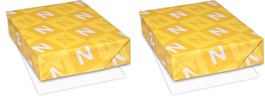 Neenah Royal Sundance Paper, 8.5" x 11", 24 lb, Linen Finish, Brilliant White, 500 Sheets (75101) (Pack of 2)