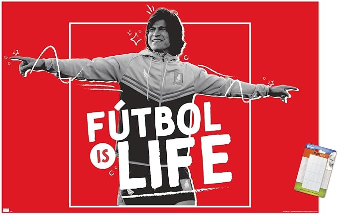 Ted Lasso - Futbol is Life Wall Poster, 22.4L" x 14.7W", Premium Poster & Mount Bundle