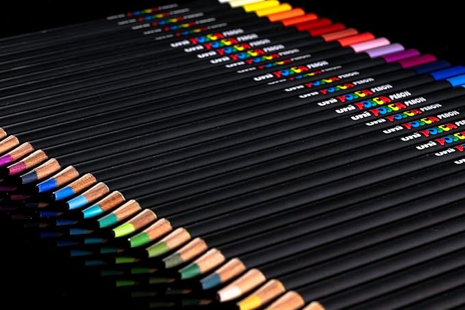 uni POSCA Colored Pencils, 4.0mm Lead, Assorted Set, 36 Pack