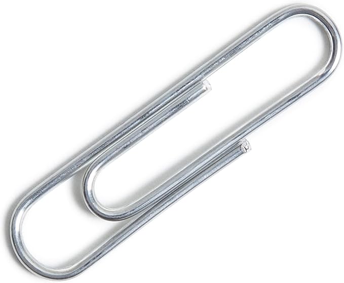 U Brands Paper Clips, Medium, Silver, 1000 Count