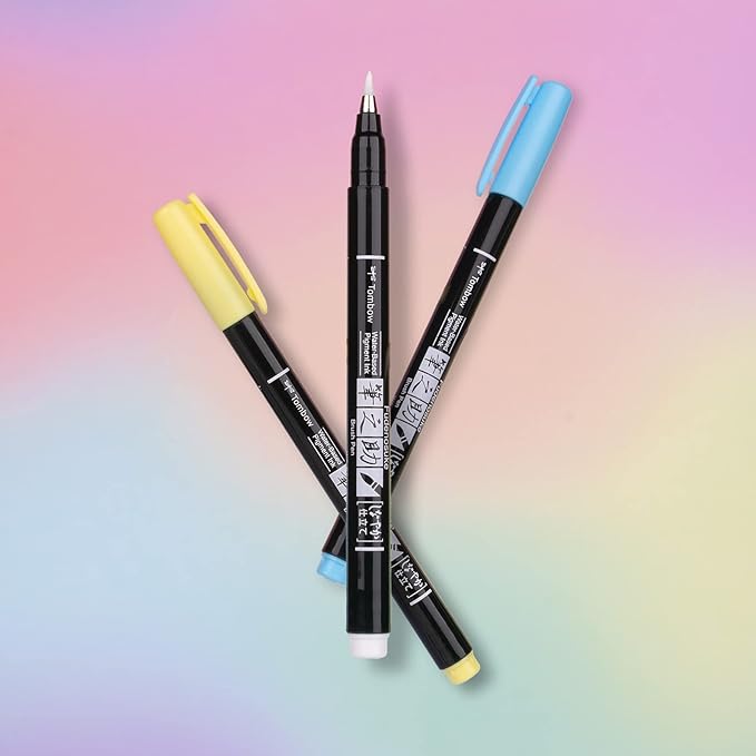 Tombow 56448 Fudenosuke Brush Pens, Pastel, 6-Pack