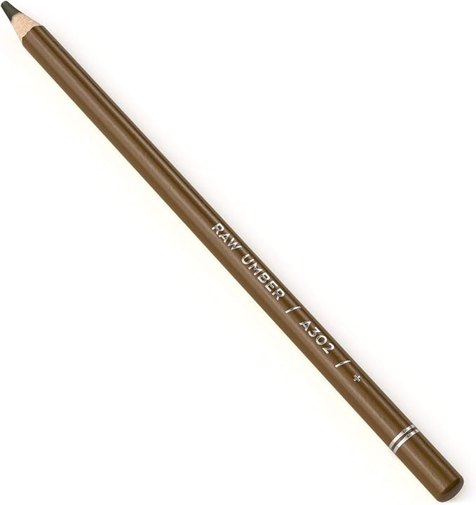 ARTEZA Colored Pencils, Pack of 3, А302 Raw Umber, Soft Wax-Based Cores, Ideal for Drawing, Sketching, Shading & Coloring