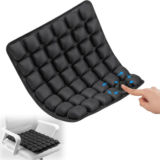1pcs Travel Seat Cushion, Airplane Seat Cushion for Long Flight, Airplane Gadgets Inflatable Seat Cushions, 3D Inflatable Airbag PortableCushion With Air Pump,Ergonomic for Wheelchair Office Chair