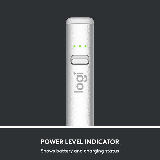 Logitech Crayon Digital Pencil for iPad (USB C Port Compatibility Only) Featuring Apple Pencil Technology, No Lag Pixel-Precision, and Dynamic Smart Tip with Fast USB C Charge - Silver