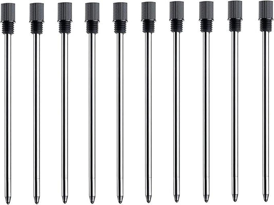 MengRan Mini D1 Ballpoint Ink Pen Refills for Twist Pens, 1mm Medium Tip, Compatible with Swarovski Pen Refills (10 Pcs Black Ink)