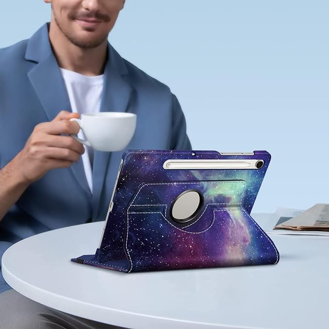 Fintie Rotating Case for Samsung Galaxy Tab S10 Lite/ S10 FE/ S9 FE 5G 10.9 Inch/Tab S9 11 Inch with S Pen Holder, 360 Degree Swiveling Stand Cover Auto Sleep/Wake, Galaxy