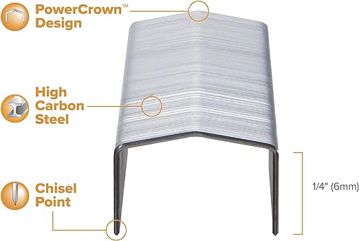 Bostitch B8 Staples 1/4 Inch PowerCrown Staples - Pack of 20,000