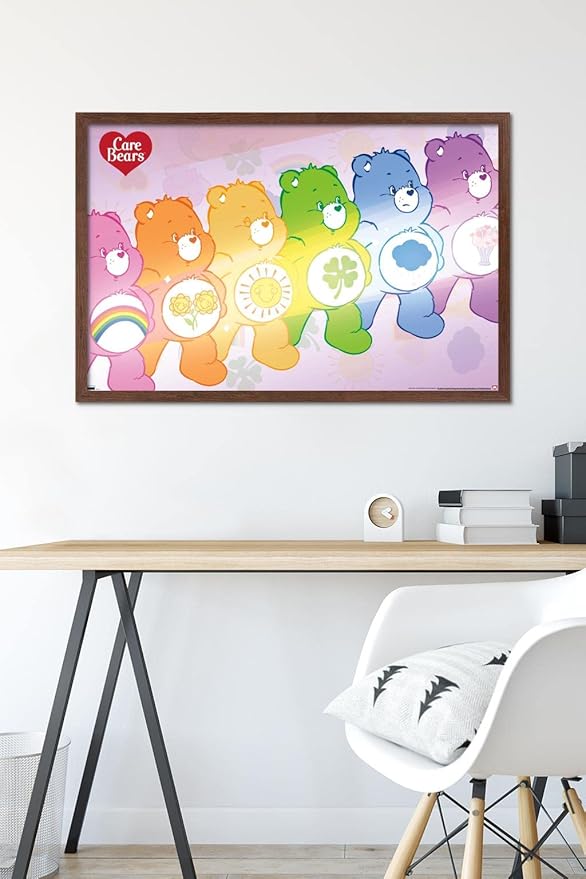 Care Bears - Care Bear Stare Wall Poster, 34L" x 22.4W", Mahogany Framed Version