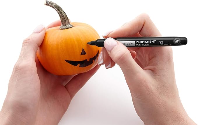 ARTEZA Permanent Markers in Bulk, Set of 60, Black & Blue, Fine Tip