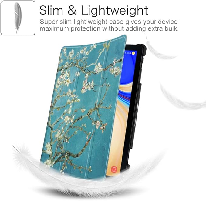 Fintie Slim Case for Samsung Galaxy Tab S4 10.5 2018 with S Pen Holder, Ultra Thin Tri-Fold Stand Cover with Auto Sleep/Wake for Samsung Tab S4 10.5 Inch Tablet SM-T830/T835/T837, Blossom
