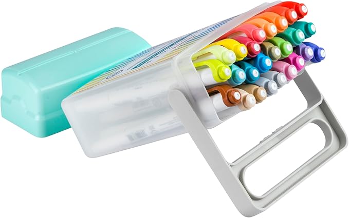 Zebra Pen Mildliner Dual-Tip Highlighter Set, Broad and Fine Tips, No Bleed, Ideal for Bible Highlighting, Journaling, School and Office Supplies, Assorted Ink in Carrying Case, 25-Pack (78025)