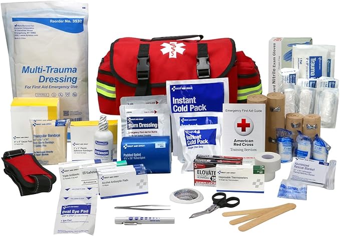 First Aid Only 91390 Basic First Aid Kit First Responder Bag, 329 Pieces