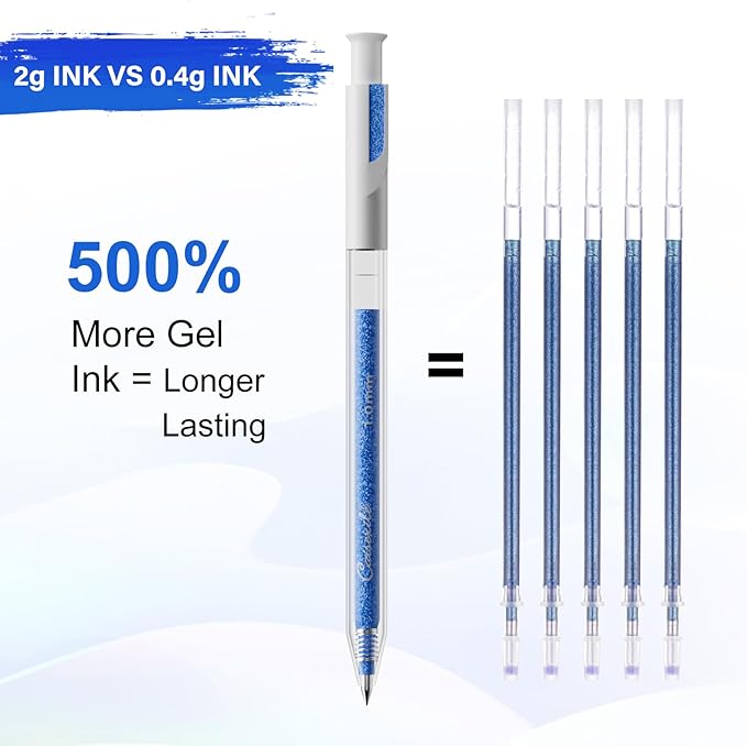 24 Colors Retractable Glitter Gel Pens, Colored Gel Pens, For Artists Coloring Books Drawing Journaling Doodling Writing