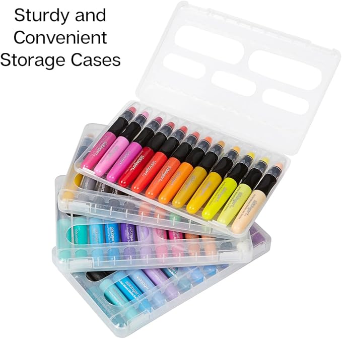 KINGART GEL STICK Set, Artist Pigment Crayons, 48 Unique Colors, Water Soluble, Creamy, and Odorless, Use on Paper, Wood, Canvas and more