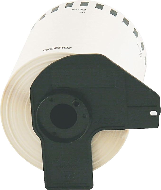 Brother Genuine DK-2243 Continuous Length Black on White Paper Tape for Brother QL Label Printers, 4" x 100' (101mm x 30.4M), 1 Roll per Box, DK2243