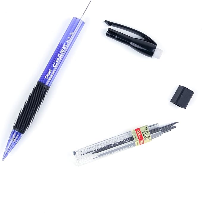 Pentel Champ Mechanical Pencil, (0.5mm), Tinted Violet Barrel, Box of 12 (AL15V)