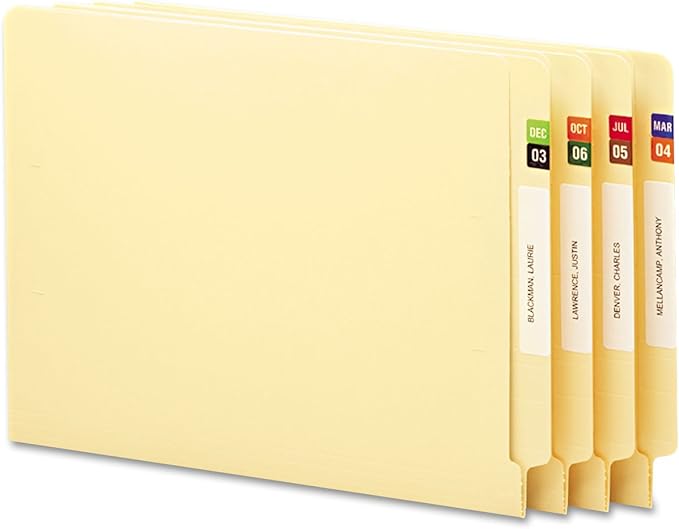 Smead ETS Color-Coded Month Label, Jan.-Dec., Label Sheet, Assorted Colors (67450)