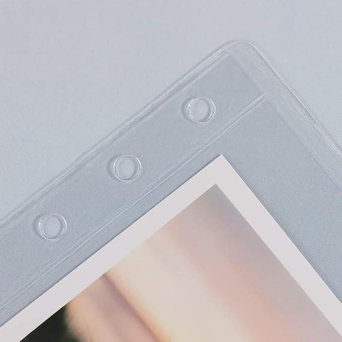 12 Pack A7 Size Clear Sheet Protectors 2.6 x 4.8 Inch Plastic Sleeves Page Protectors Top Loading Paper Protector for 6 Ring Binders, Acid-Free, Archival Safe for Documents and Photos