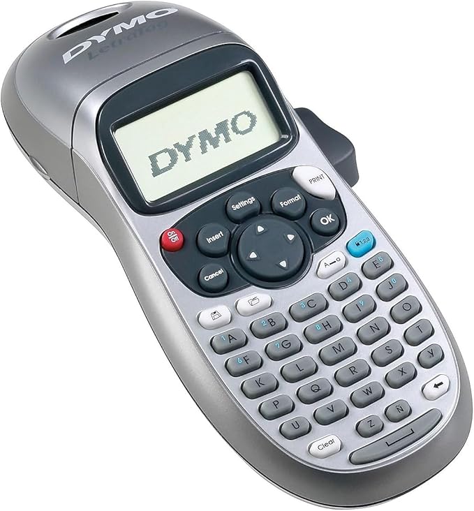DYMO Label Maker, LetraTag 100H Silver Handheld Label Maker & LT Label Tapes, Easy-to-Use, Great for Home & Office Organization, Color Output