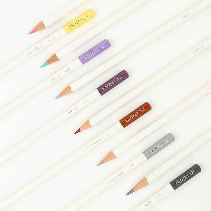 Tombow 51529 Irojiten Colored Pencil Set, Tranquil. Includes 12 Premium Colored Pencils, Sharpener, and Colored Pencil Eraser