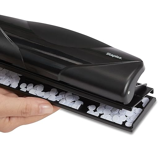 Staples Mini 3-Hole Punch, 6 Sheet Capacity, Black, 3/Pack (ST21419/21419VS)