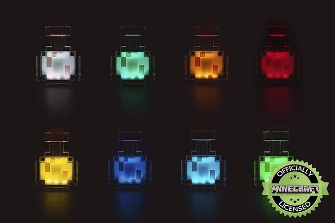 Minecraft Potion Bottle Color-Changing LED Desk Lamp | 7 Inch Night Light