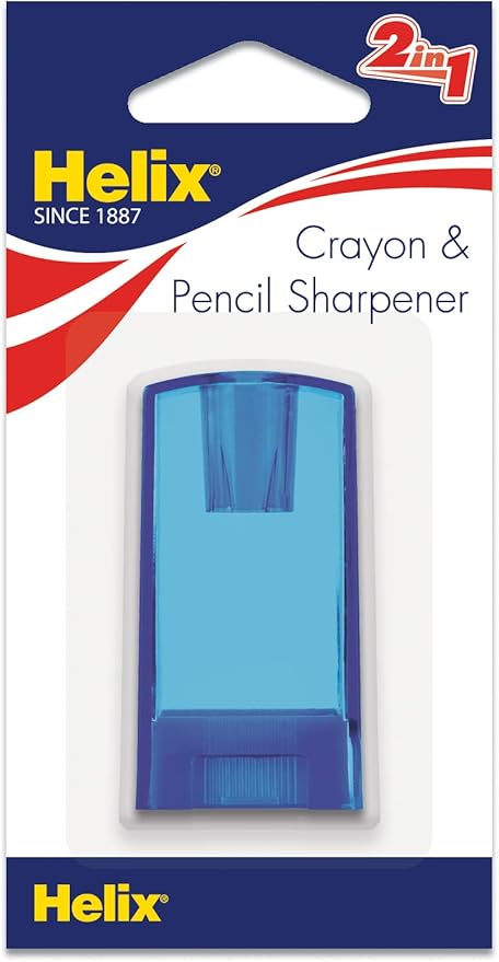 Helix Pencil & Crayon Canister Sharpener, Assorted Colors (37112)