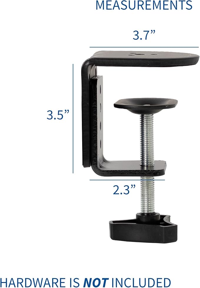 VIVO Heavy Duty Desk Clamp for Monitor Mount Desk Stand, No Scratch Universal Replacement C-clamp, Tabletop Surfaces up to 3.25 inches, Easy Install, Black, PT-SD-CP01A