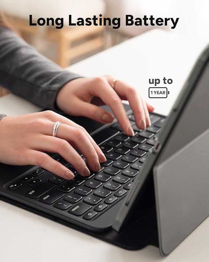 ZAGG Pro Keys 2 iPad Pro 13" (M5)/ Pro 13" (M4) Keyboard Case - Wireless Keyboard & Detachable Folio Case | Laptop-Style Backlit Keys, Multi-Pairing Bluetooth, 6.6 ft Drop Protection