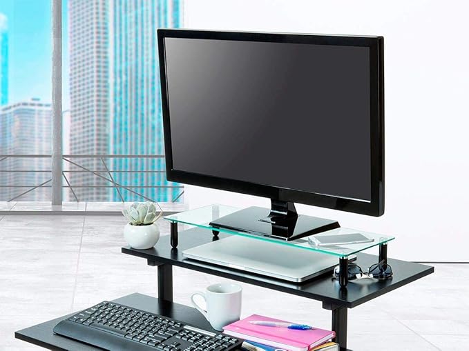 Monoprice Universal Monitor Riser Shelf 2234; x 8.2534;, Black