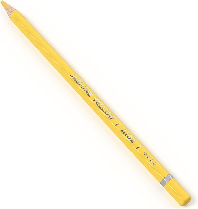 Arteza Professional Watercolor Pencils, Pack of 3, A102 Jasmine Yellow, Water-Soluble Pencils for Coloring, Blending, Layering & Watercolor Techniques