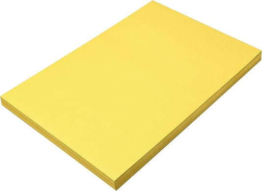 Prang (Formerly SunWorks) Construction Paper, Yellow, 12" x 18", 100 Sheets