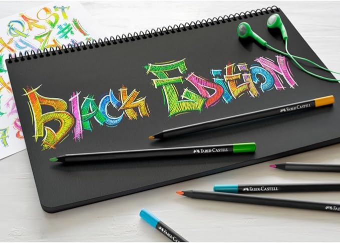 Faber-Castell Black Edition Colored Pencils, Classic, Easter Basket Stuffer Supplies