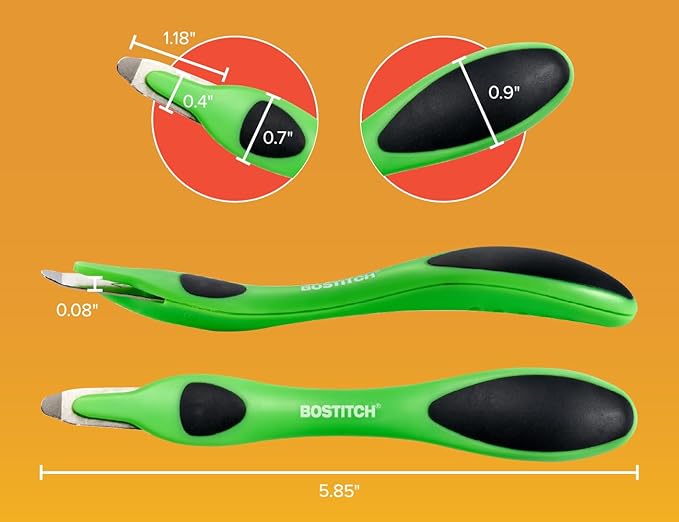 Bostitch Office Professional Magnetic Easy Staple Remover, Staple Puller Stick for Office, Home & School - Neon Colors, 3 Pack