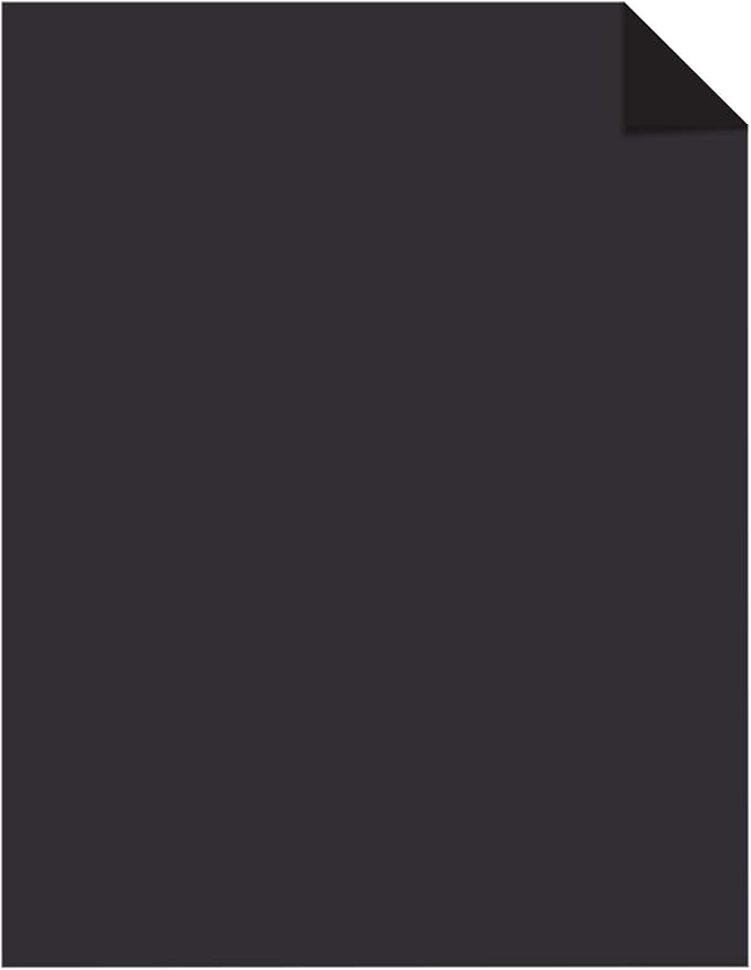 Astrobrights Color Cardstock,65 lb Cover Weight,8.5 x 11,Eclipse Black,100 Count (Pack of 6)