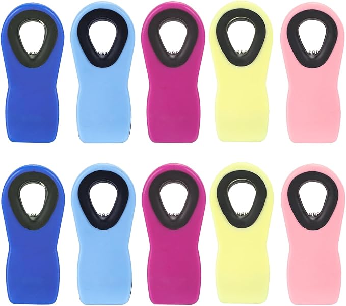 Chip Clips Bread Clips Bag Clips Magnetic Clips Chip Clip Chip Clips Bag Clips Food Clips Clips for Food Packages Chip Bag Clip (10pcs Rose red)
